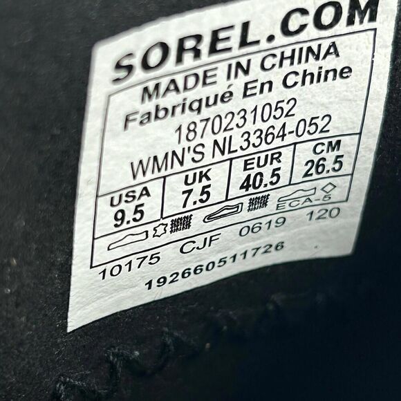 Sorel Women's Joan of Arctic Wedge II Zip Booties US 9.5 Gray Leather Ankle Boot - Picture 9 of 10